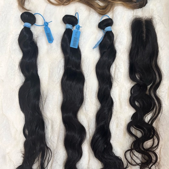 Loose Wave Brazilian Human Hair Bundles And Closure Lace!***OBO***